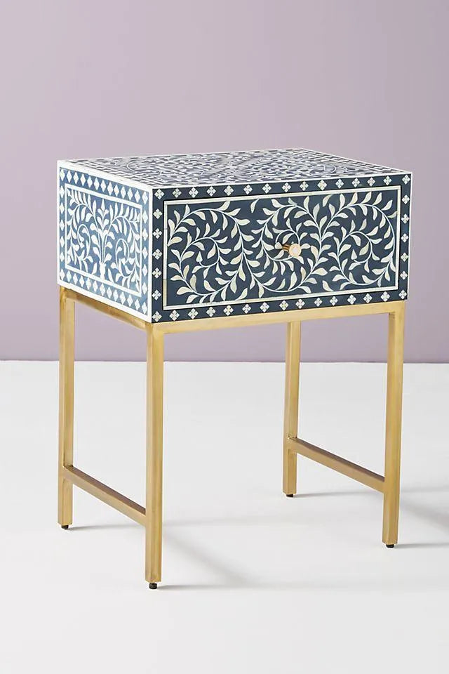 Royal Blue Paradise Side Table - Jodha Furniture