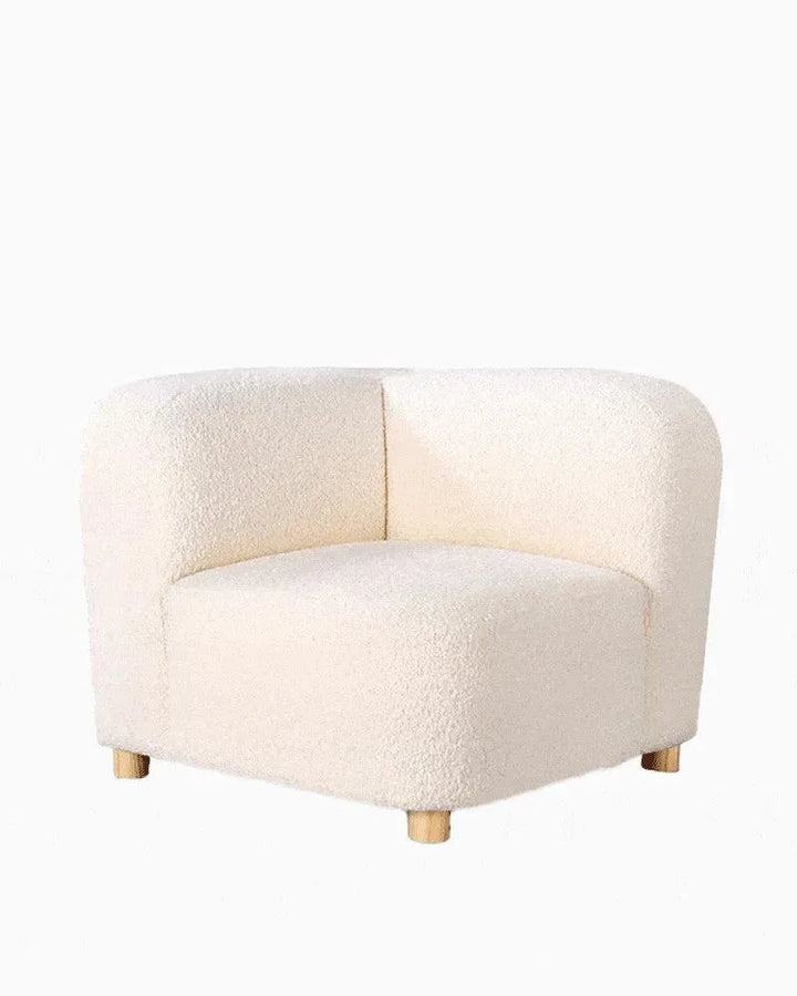 Serene White Corner Sofa - Jodha Furniture