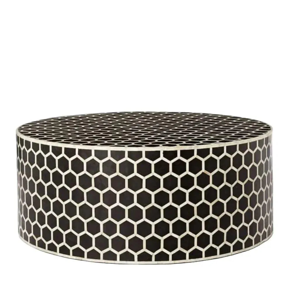 Shadow Hive Bone Round Table - Jodha Furniture