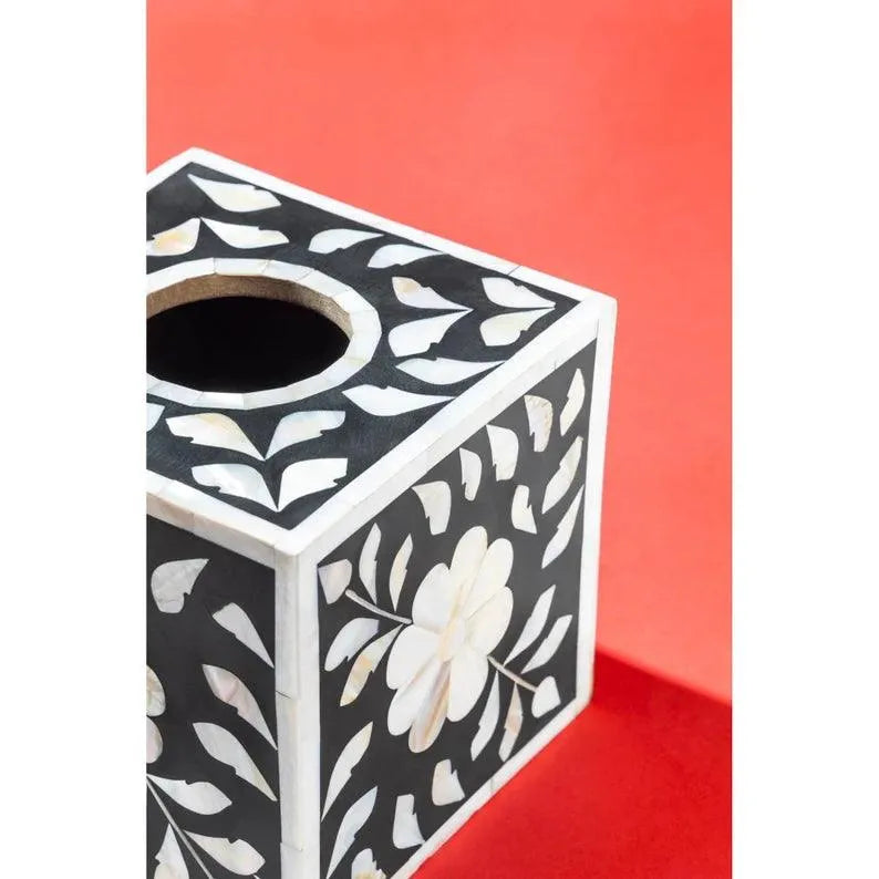 Timeless Floral Tissue Container - Jodha Furniture