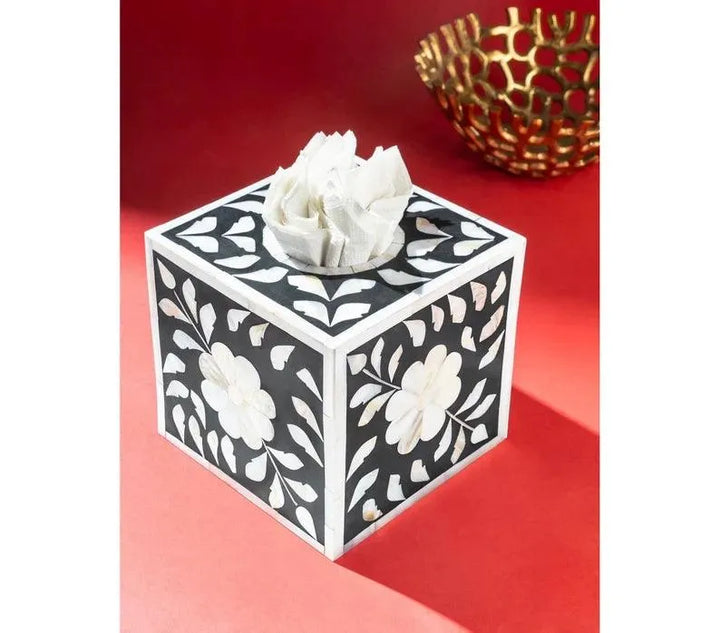 Timeless Floral Tissue Container - Jodha Furniture