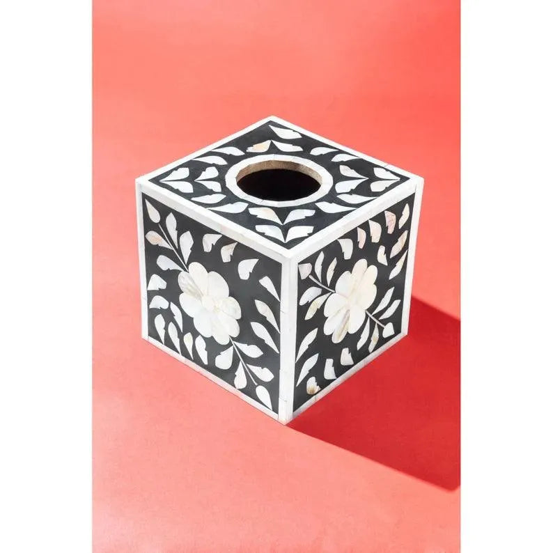 Timeless Floral Tissue Container - Jodha Furniture