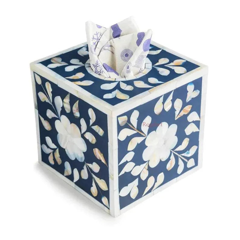 Tranquil Blooms Tissue Dispenser - Jodha Furniture