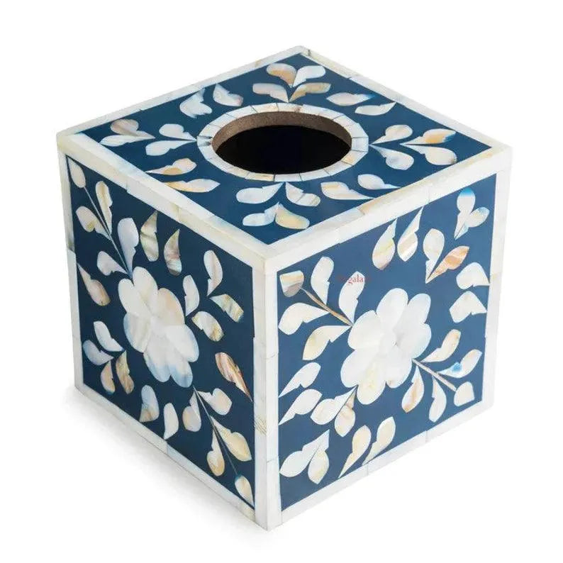 Tranquil Blooms Tissue Dispenser - Jodha Furniture