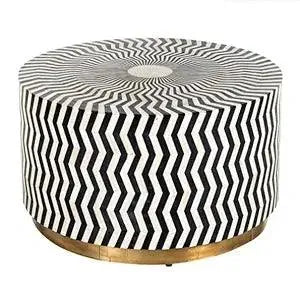 Vera Zigzag Bone Inlay Coffee Table - Jodha Furniture