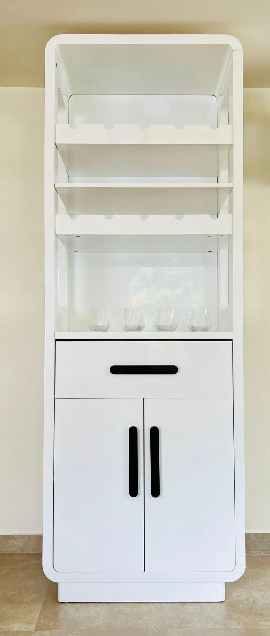 White Bar Cabinet - Jodha Furniture