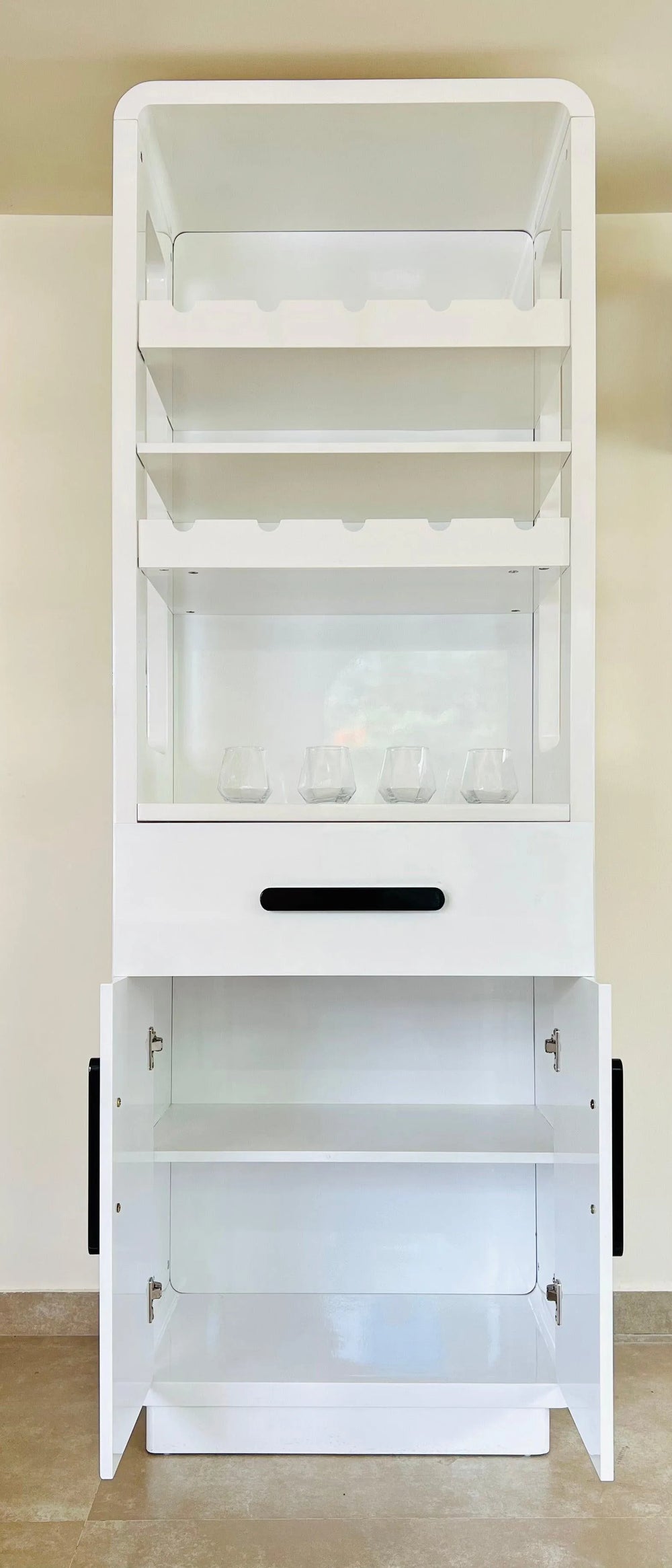 White Bar Cabinet - Jodha Furniture